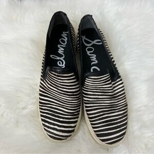 Sam Edelman Slip On Sneaker Shoe Zebra Loafer Casual